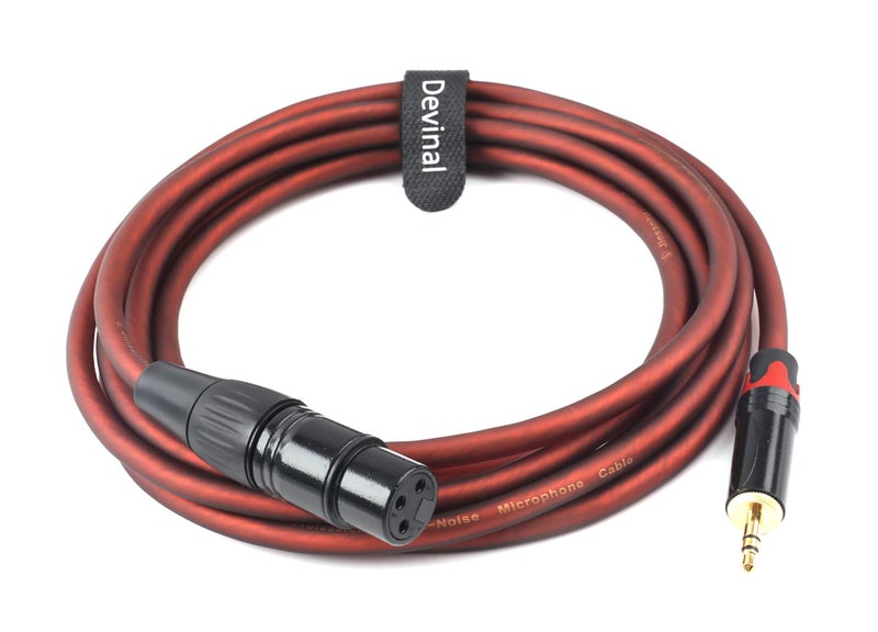 Devinal 3.5mm to XLR Balanced Microphone Cable - 10 Feet, for Computer, Cameras, Speakers - Image 3